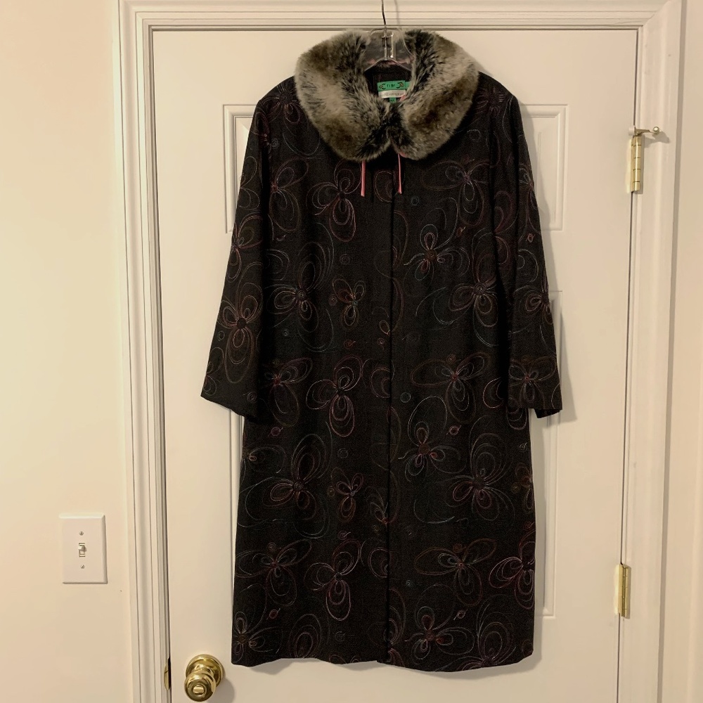 Tibi for A Pea In The Pod Charcoal Gray Maternity Coat M/L